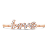 0.07ct 14k Rose Gold Diamond "Love " Ring